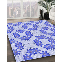 Patterned Blue Rug, pat1339blu