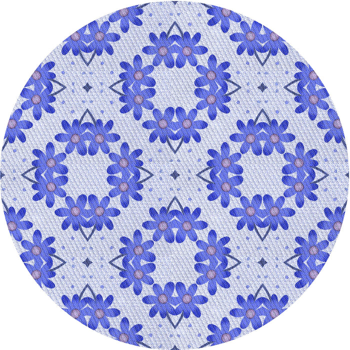 Square Patterned Blue Rug, pat1339blu