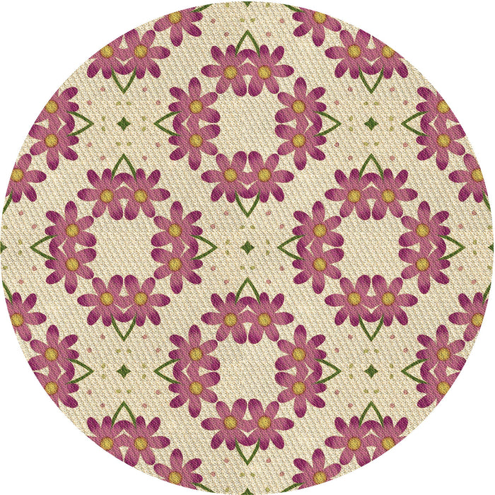 Square Patterned Khaki Gold Rug, pat1339brn