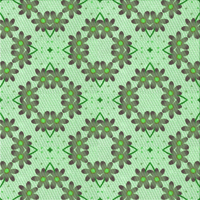 Round Patterned Light Green Rug, pat1339grn