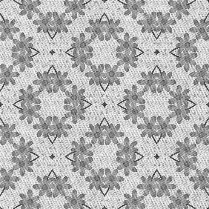 Round Patterned Gunmetal Gray Rug, pat1339gry