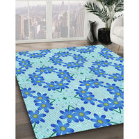 Patterned Blue Rug, pat1339lblu