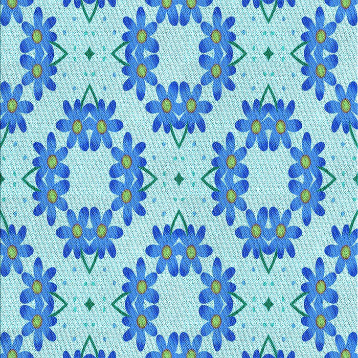 Machine Washable Transitional Blue Rug, wshpat1339lblu