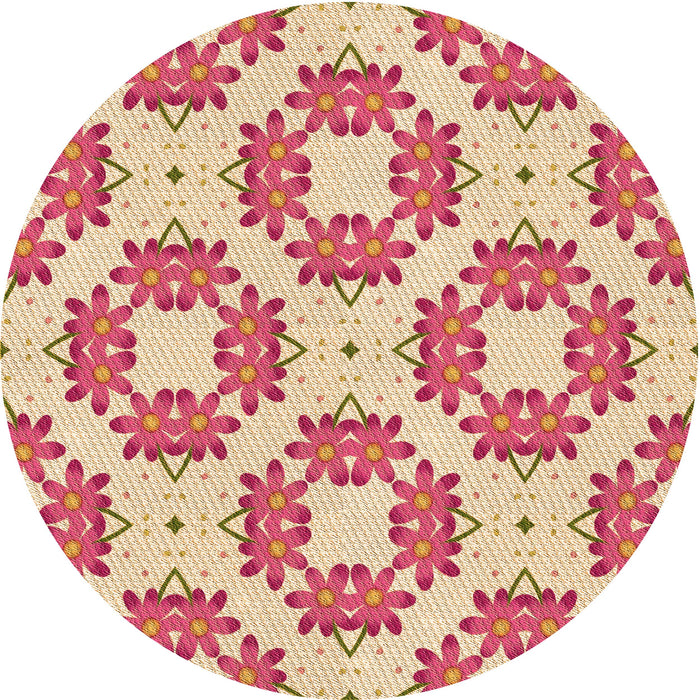 Square Patterned Red Rug, pat1339org