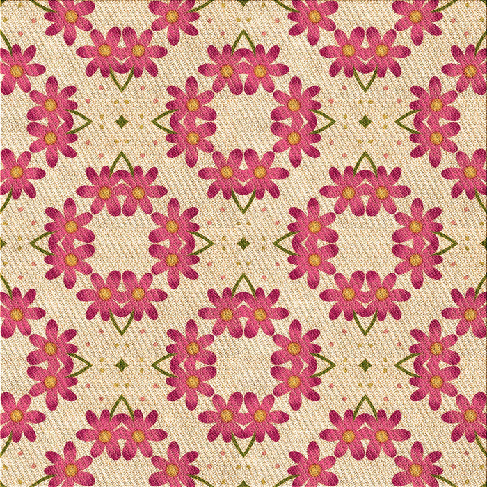 Round Patterned Red Rug, pat1339org