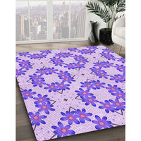 Patterned Blossom Pink Rug, pat1339pur