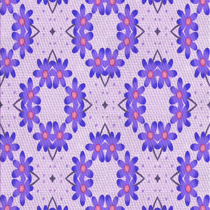 Patterned Blossom Pink Rug, pat1339pur