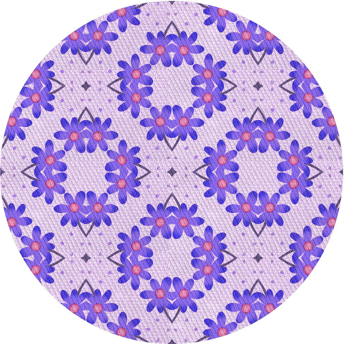 Square Patterned Blossom Pink Rug, pat1339pur