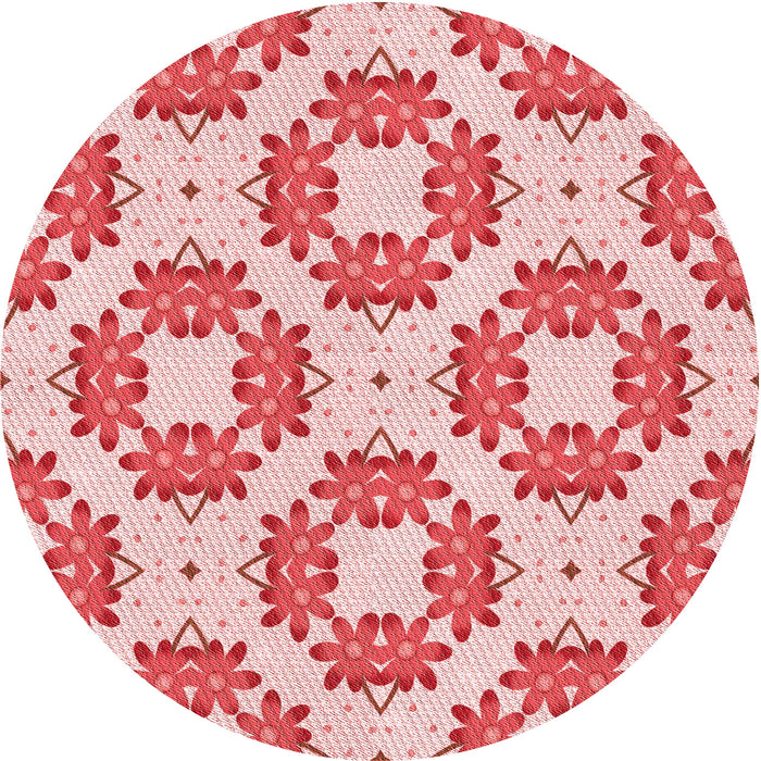 Square Machine Washable Transitional Deep Rose Pink Rug in a Living Room, wshpat1339rd