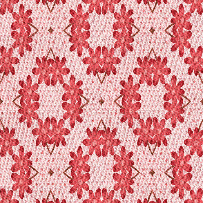 Patterned Deep Rose Pink Rug, pat1339rd