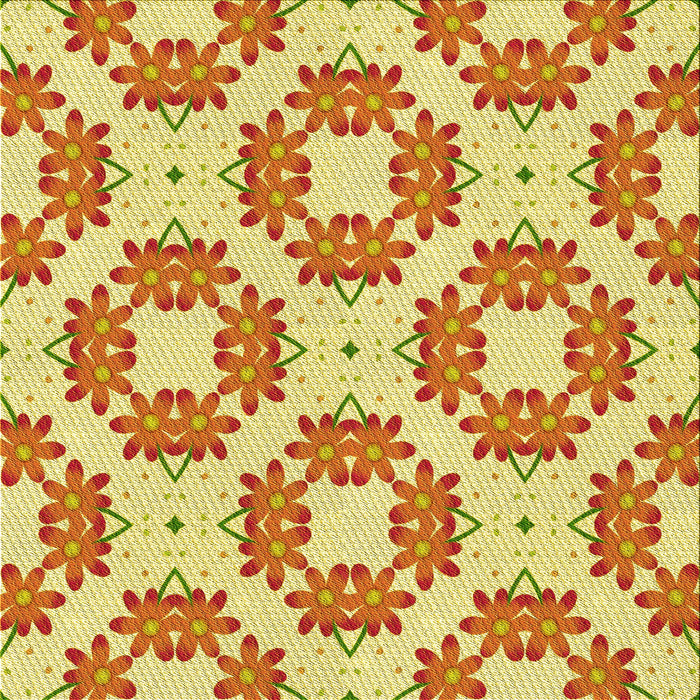 Round Patterned Orange Red Orange Rug, pat1339yw
