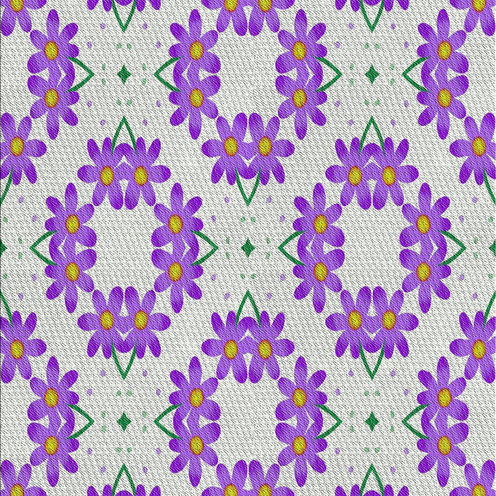 Machine Washable Transitional Purple Flower Purple Rug, wshpat1339