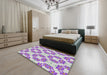 Patterned Purple Novelty Rug in a Bedroom, pat1339