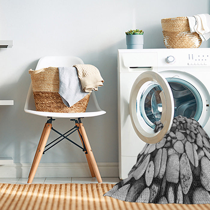 Machine Washable Transitional Light Black Rug in a Washing Machine, wshpat133
