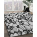 Patterned Light Black Novelty Rug in Family Room, pat133