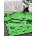 Machine Washable Transitional Neon Green Rug in a Family Room, wshpat134grn