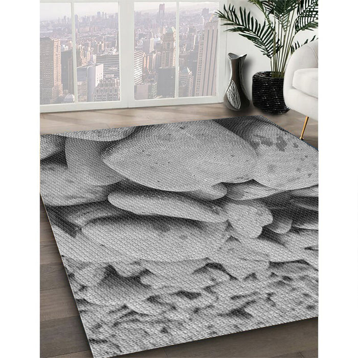 Machine Washable Transitional Cloud Gray Rug in a Family Room, wshpat134gry