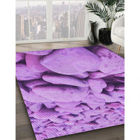 Patterned Violet Purple Rug, pat134pur