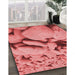 Machine Washable Transitional Red Rug in a Family Room, wshpat134rd