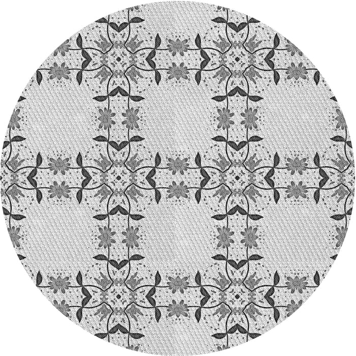 Square Patterned Gray Rug, pat1340gry