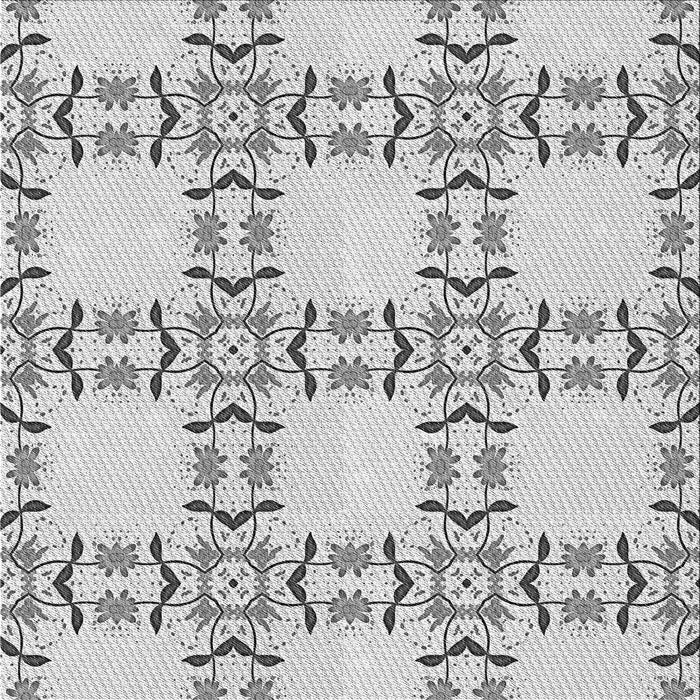 Round Patterned Gray Rug, pat1340gry