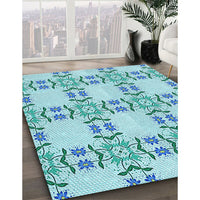 Patterned Blue Rug, pat1340lblu