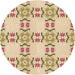 Square Patterned Golden Blonde Gold Rug, pat1340org