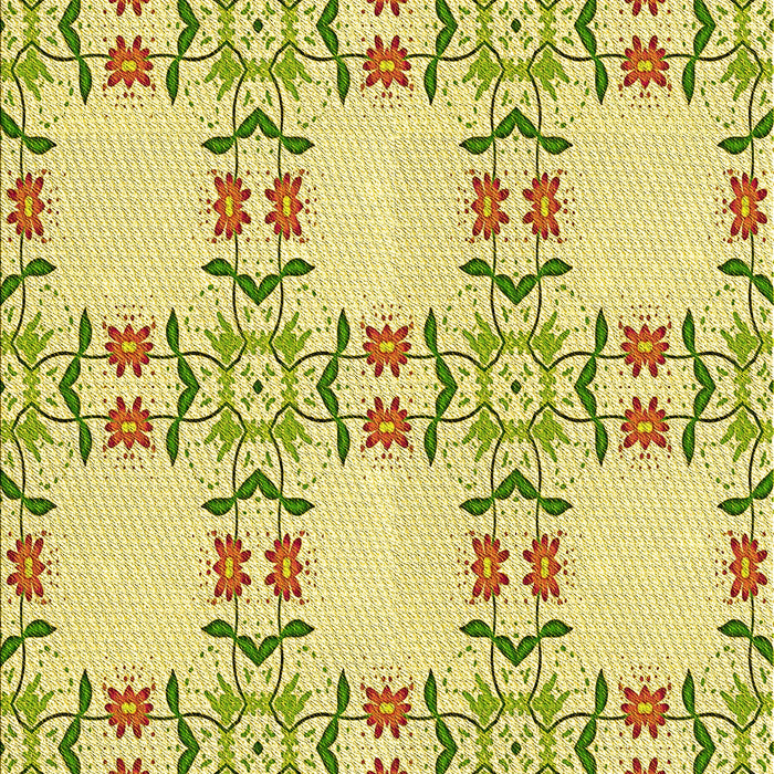 Patterned Dark Golden Brown Rug, pat1340yw