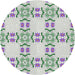 Sideview of Patterned Light Rose Green Novelty Rug, pat1340