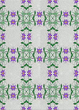 Patterned Light Rose Green Novelty Rug, pat1340