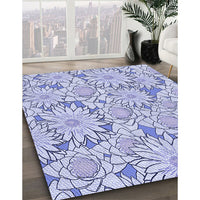 Patterned Blue Rug, pat1341blu