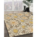 Machine Washable Transitional Golden Blonde Gold Rug in a Family Room, wshpat1341brn