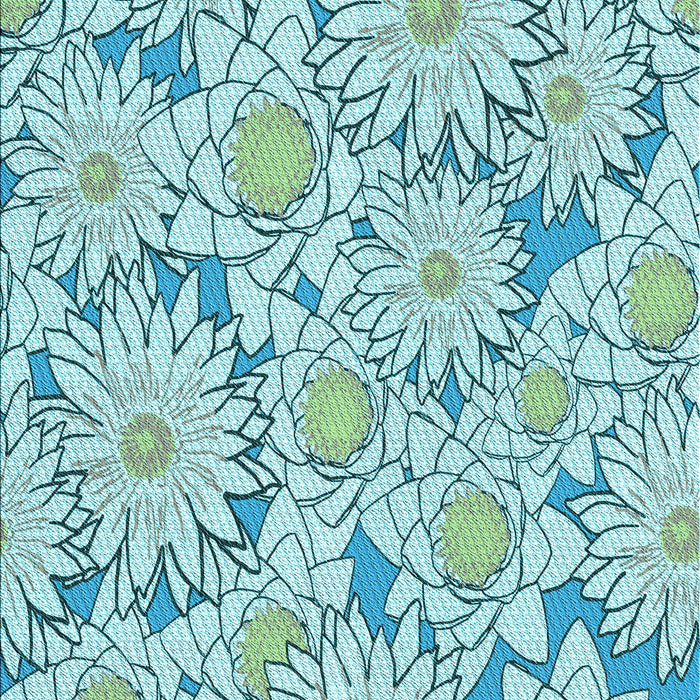Patterned Light Aquamarine Green Rug, pat1341lblu