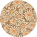 Square Patterned Khaki Gold Rug, pat1341org