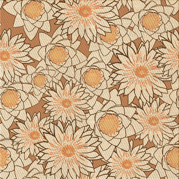 Round Machine Washable Transitional Khaki Gold Rug, wshpat1341org