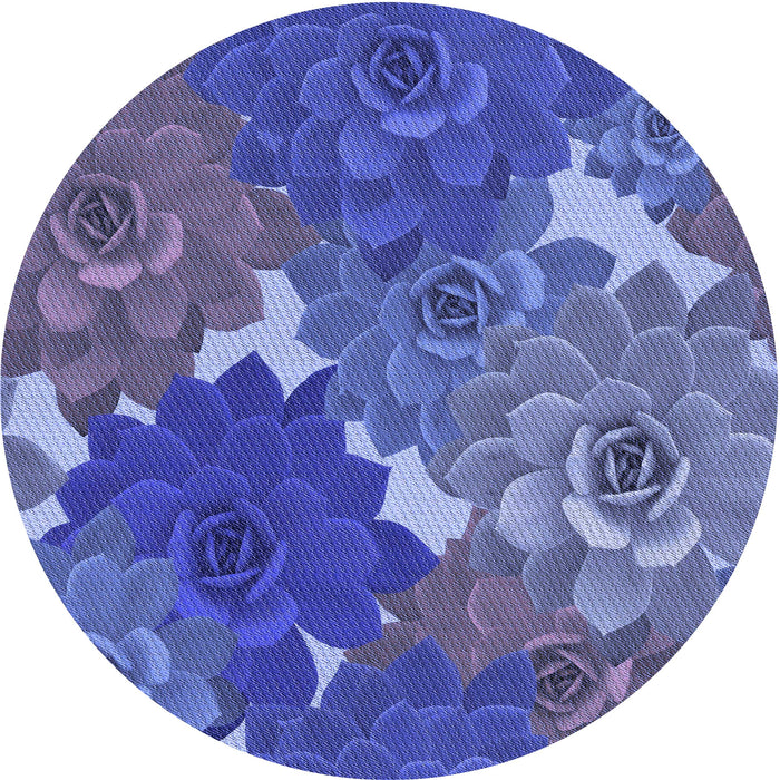 Square Patterned Blue Rug, pat1342blu