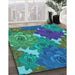 Machine Washable Transitional Blue Rug in a Family Room, wshpat1342lblu