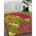 Patterned Red Rug in Family Room, pat1342org