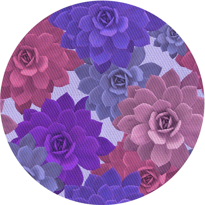 Square Patterned Dark Orchid Purple Rug, pat1342pur