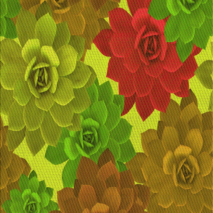 Patterned Pistachio Green Rug, pat1342yw