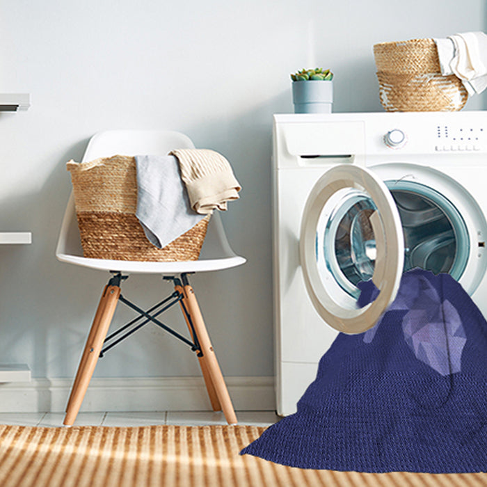Machine Washable Transitional Denim Dark Blue Rug in a Washing Machine, wshpat1343blu