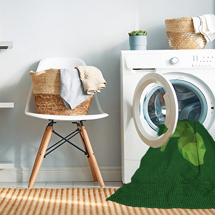 Machine Washable Transitional Deep Emerald Green Rug in a Washing Machine, wshpat1343grn