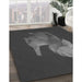 Machine Washable Transitional Charcoal Black Rug in a Family Room, wshpat1343gry