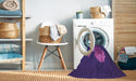 Machine Washable Transitional Bright Purple Rug in a Washing Machine, wshpat1343pur