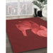 Machine Washable Transitional Cranberry Red Rug in a Family Room, wshpat1343rd