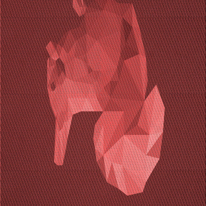 Patterned Cranberry Red Rug, pat1343rd