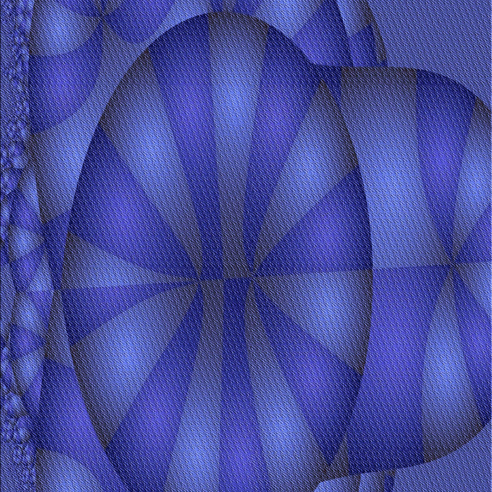 Patterned Cobalt Blue Rug, pat1344blu