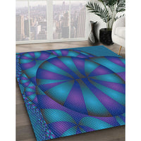 Patterned Blue Rug, pat1344lblu