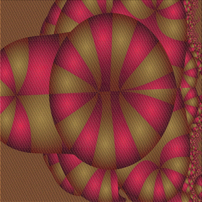 Round Patterned Mahogany Brown Rug, pat1344org