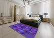 Patterned Purple Rug in a Bedroom, pat1344pur